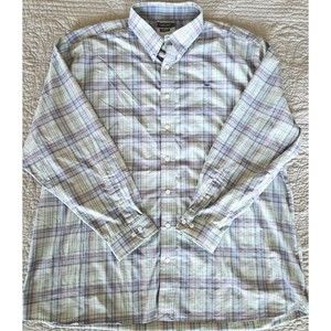 Southern Marsh Performance Shirt Mens 3XL Long Sleeve Plaid Button Down Stretch